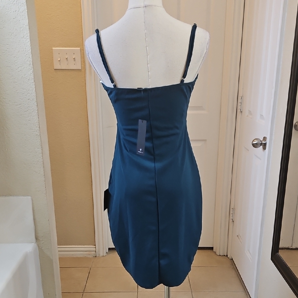 Lulu's Dark Teal Sexy Cutout Mini Dress Size Medium NWT - Picture 9 of 10